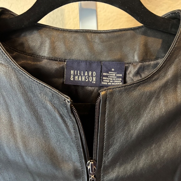 Hillard & Hanson Women's 100% Lambskin zip jacket - Picture 2 of 5